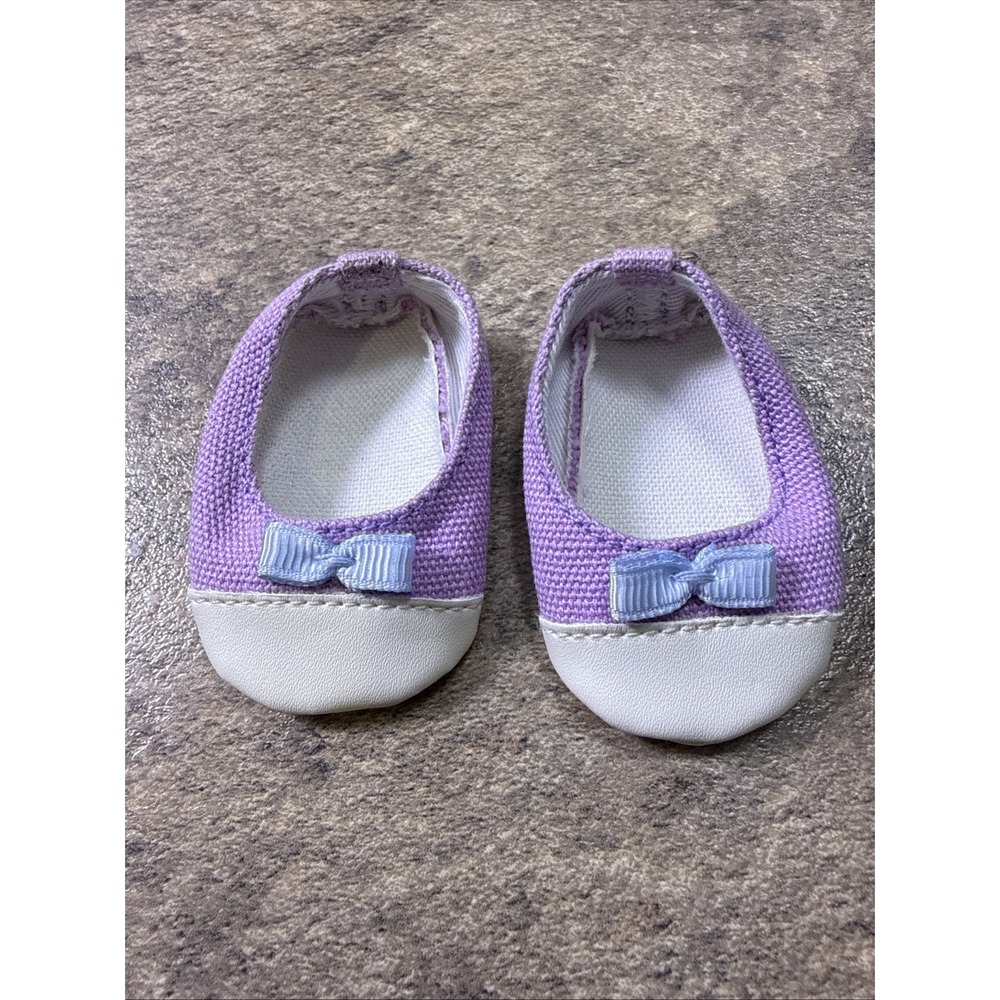 American Girl Doll Real Me Pink White Ballet Flats Shoes with Bows